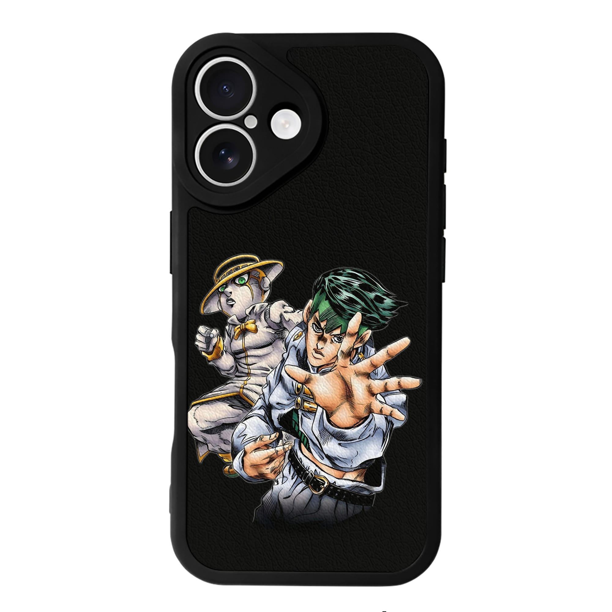 （画像用） ジョジョの奇妙な冒険 岸辺 露伴（きしべ ろはん） JoJo's Bizarre Adventure Rohan Kishibe 【iPhone 16シリーズ対応】シリコンスマホケース（レザー調） 材質：シリコン
